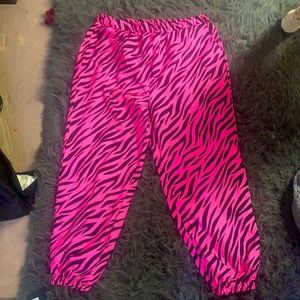 2xl pink zebra pants !! Super comfy and cute